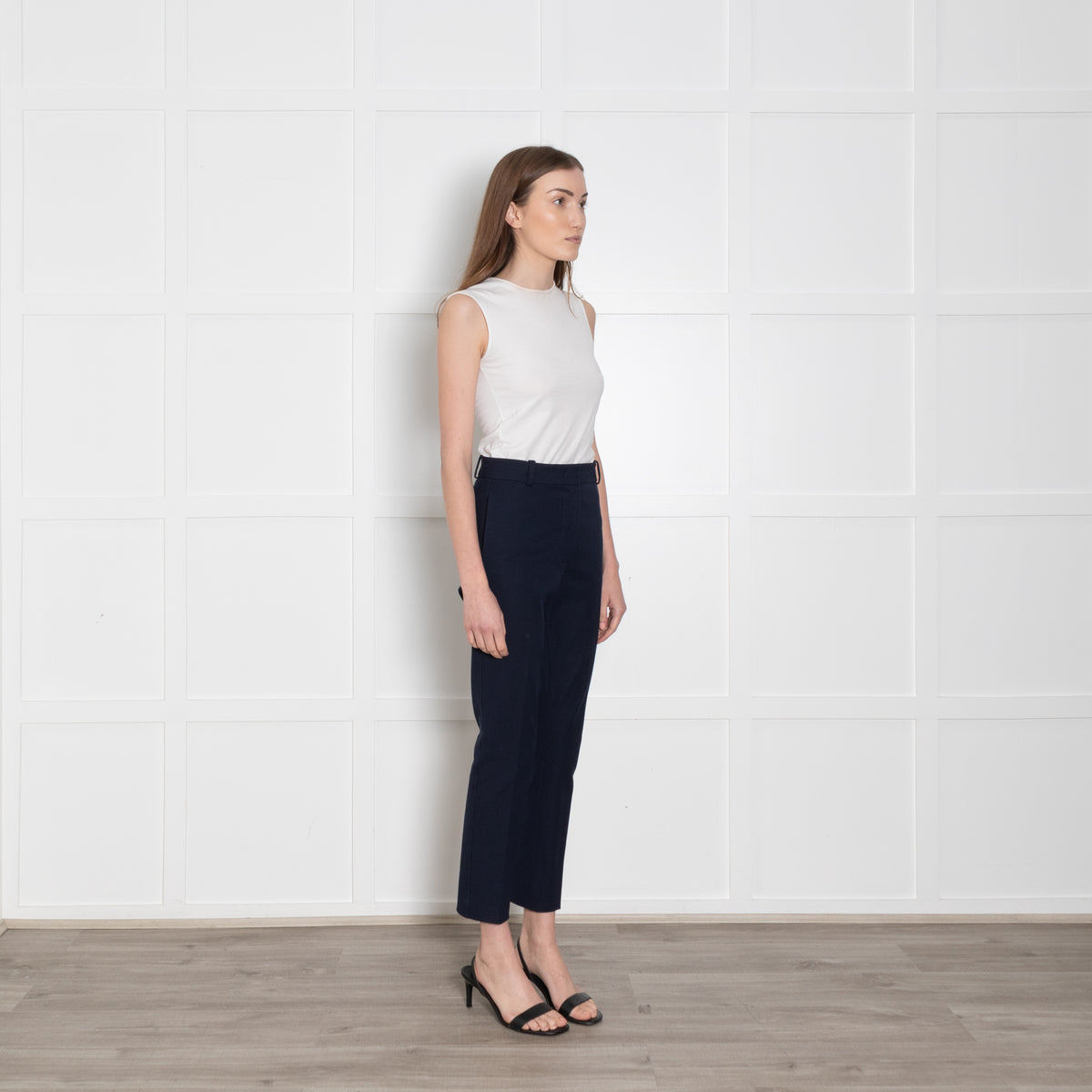 Joseph Navy Gabardine Stretch Slim Trouser