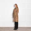 Remain Birger Christensen Tan Leather Shirt/Coat With Belt