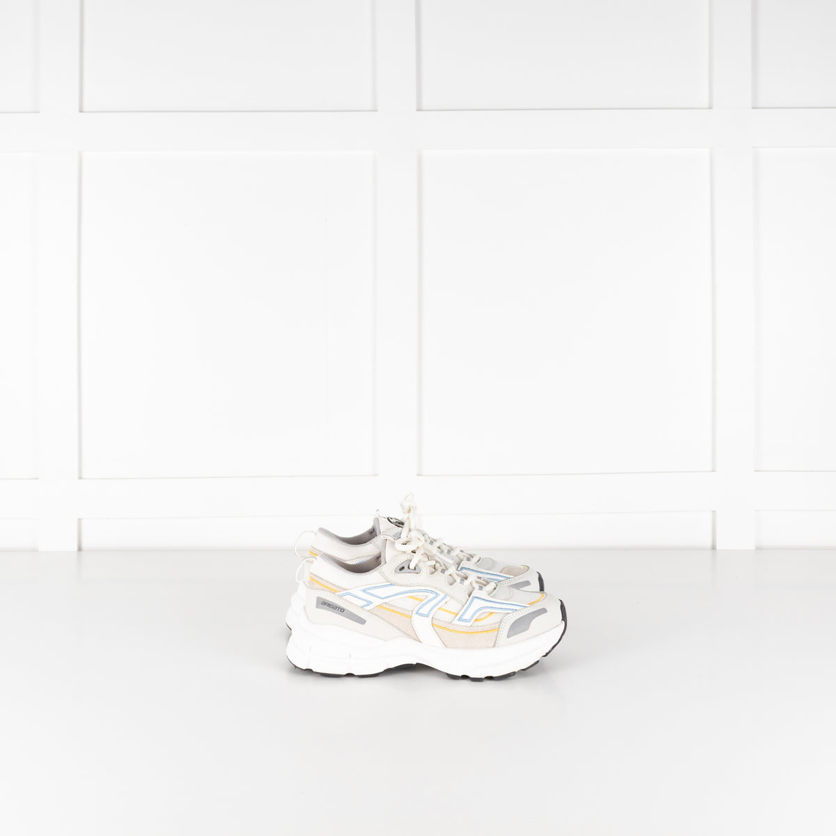 Axel Arigato Marathon R-Trail Sneakers White With Blue & Yellow Detail