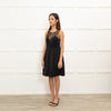 Sandro Black Short Sleeveless Dress With Lace Top