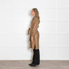 Remain Birger Christensen Tan Leather Shirt/Coat With Belt
