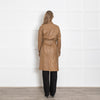Remain Birger Christensen Tan Leather Shirt/Coat With Belt