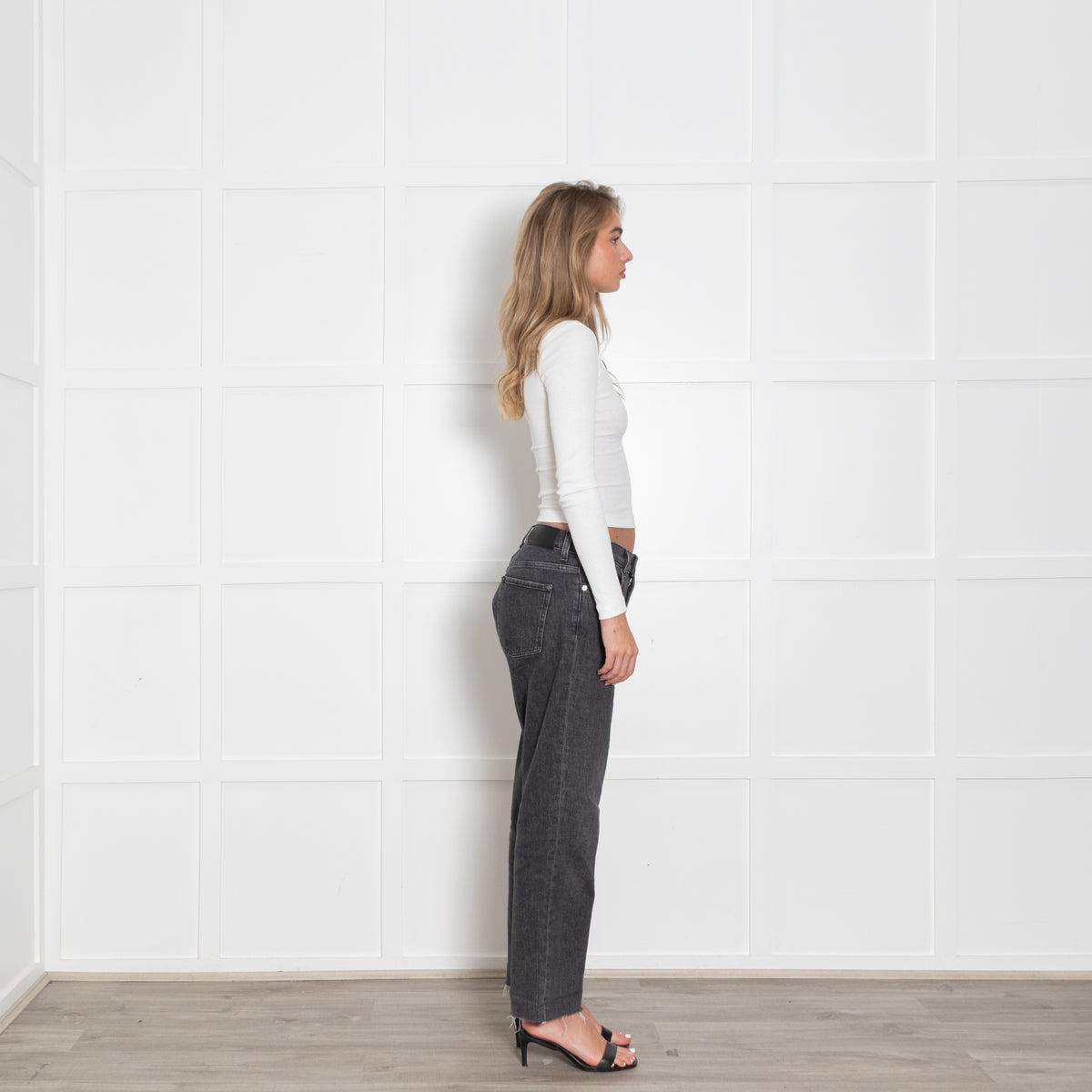 For All Mankind Grey Denim Boyfriend Jeans