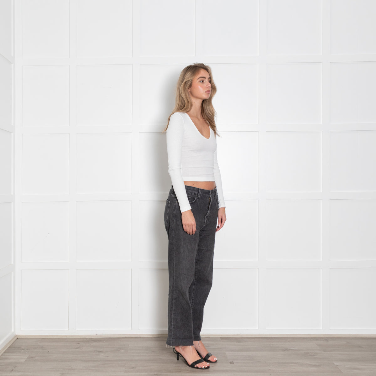 For All Mankind Grey Denim Boyfriend Jeans