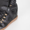 Isabel Marant Etoile Bekett Black Leather Wedge Trainers Plus Spare Laces