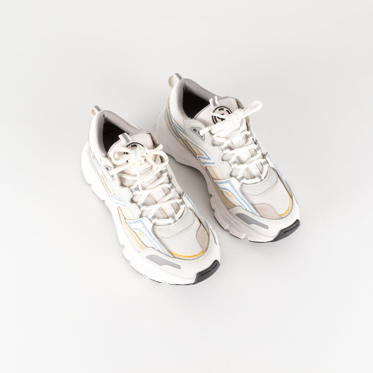 Axel Arigato Marathon R-Trail Sneakers White With Blue & Yellow Detail