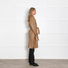 Remain Birger Christensen Tan Leather Shirt/Coat With Belt