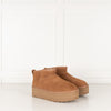Ugg Tan Suede Classic Ultra Mini Platform Boots