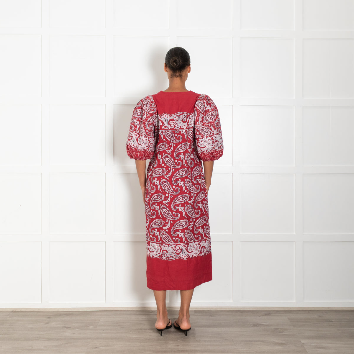 Sea New York Red Paisley Puff Sleeve Dress – Phoenix Style
