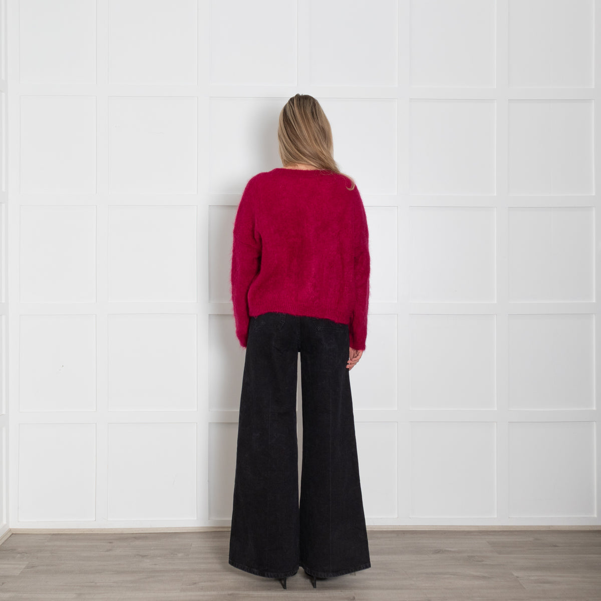 The Petits Hauts Magenta Mohair Sweater