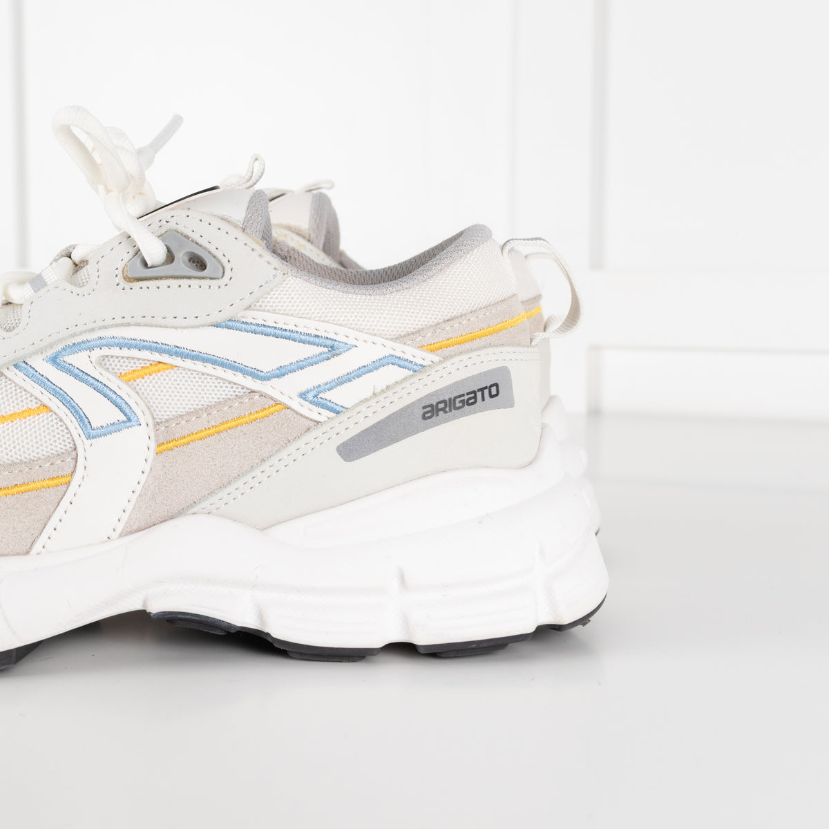 Axel Arigato Marathon R-Trail Sneakers White With Blue & Yellow Detail