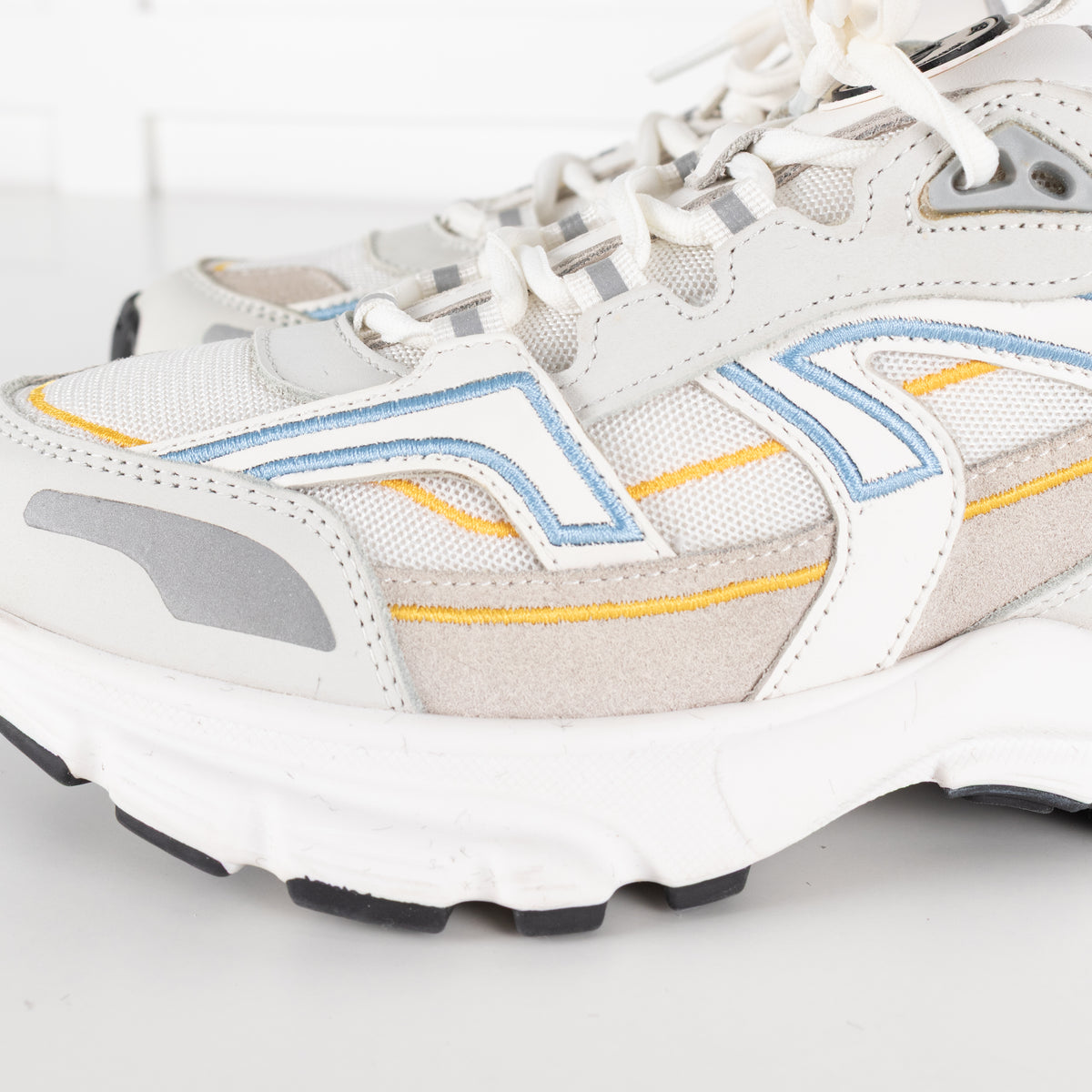 Axel Arigato Marathon R-Trail Sneakers White With Blue & Yellow Detail