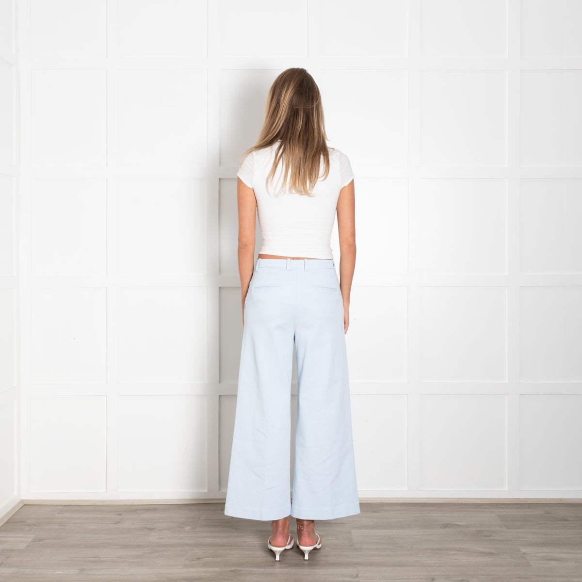 Theory Light Blue Cotton Trousers