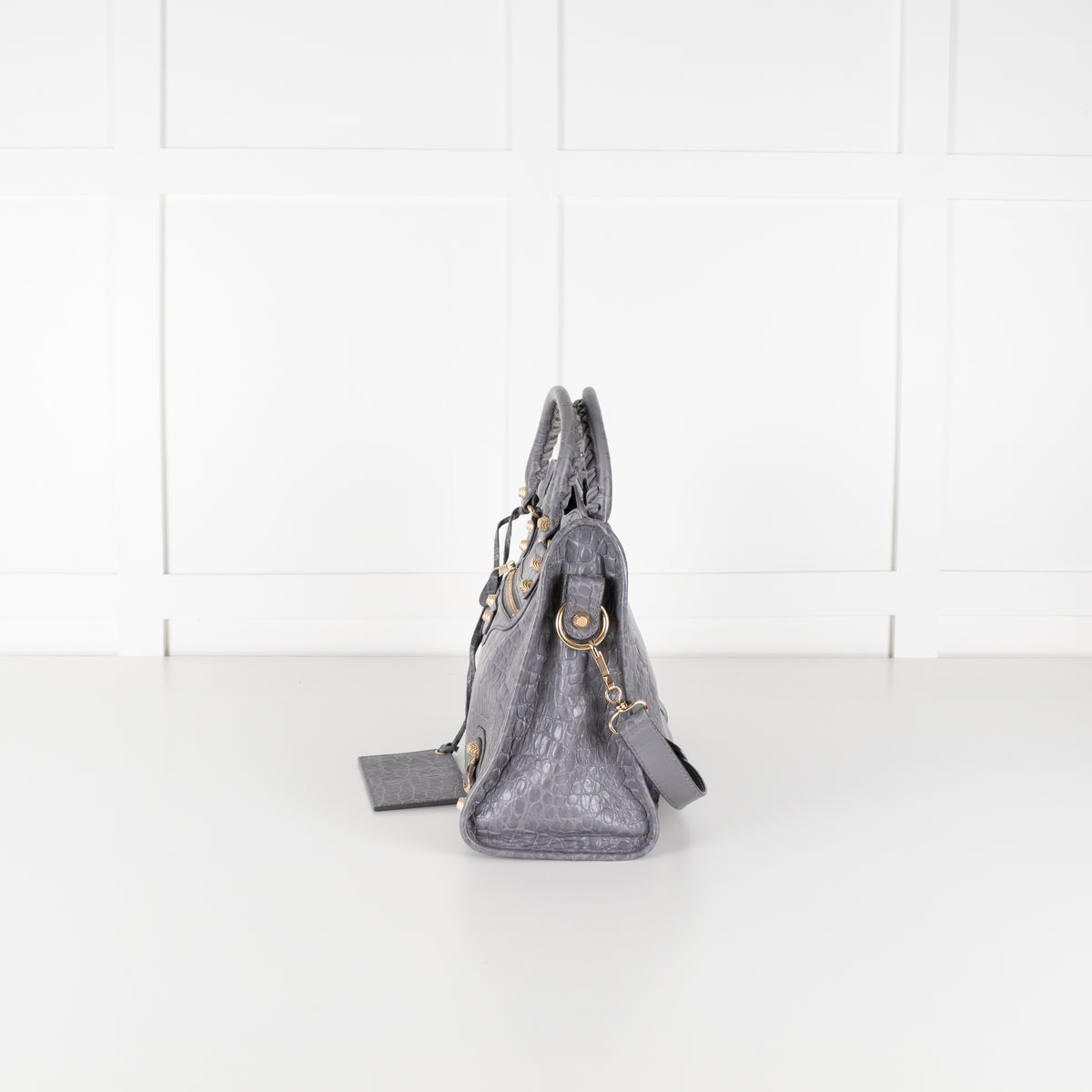 Balenciaga Grey Embossed Neo Classic City Bag