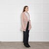 Theory Pale Dusty Pink Mohair Cardigan With Belt
