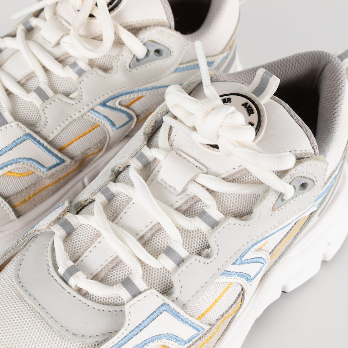 Axel Arigato Marathon R-Trail Sneakers White With Blue & Yellow Detail