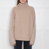 Kujten Beige Cashmere Turtleneck Jumper
