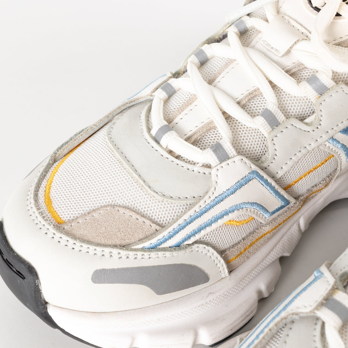 Axel Arigato Marathon R-Trail Sneakers White With Blue & Yellow Detail