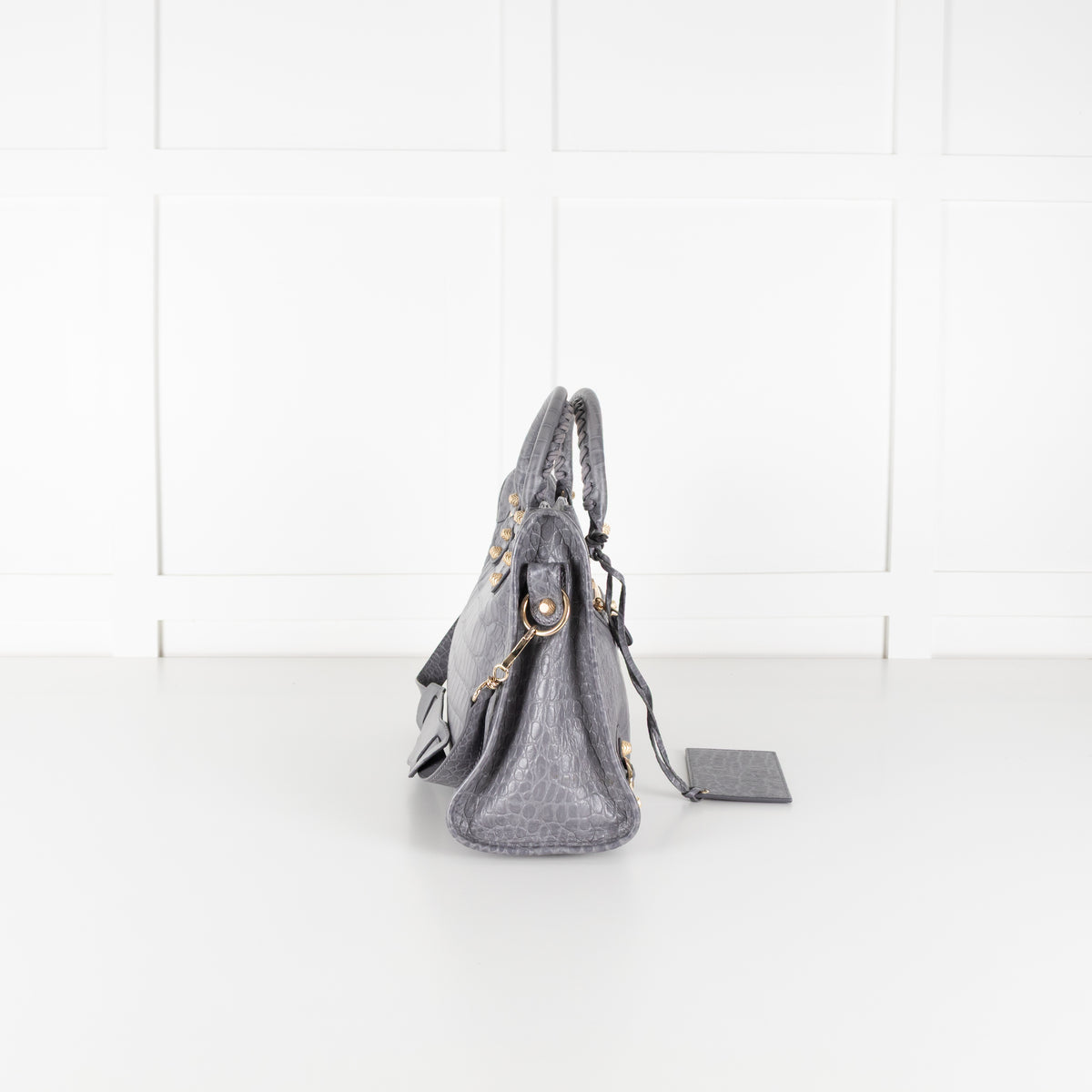 Balenciaga Grey Embossed Neo Classic City Bag