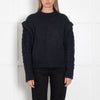 Jakke Navy Blue Cable Jumper