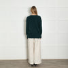Chinti & Parker Green V-Neck Wool Blend Oversized Sweater