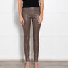 Divine Cashmere Taupe Leather Trousers