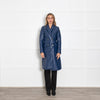 Baum und Pferdgarten Blue Gloss Quilted Long Coat