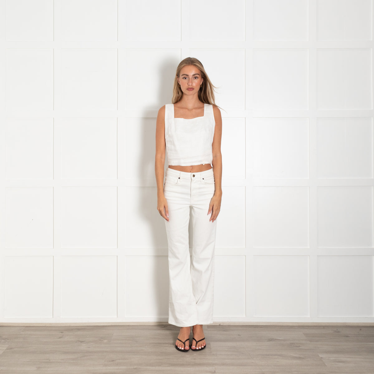 Sancia White Linen Fidelia Top