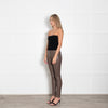 Divine Cashmere Taupe Leather Trousers