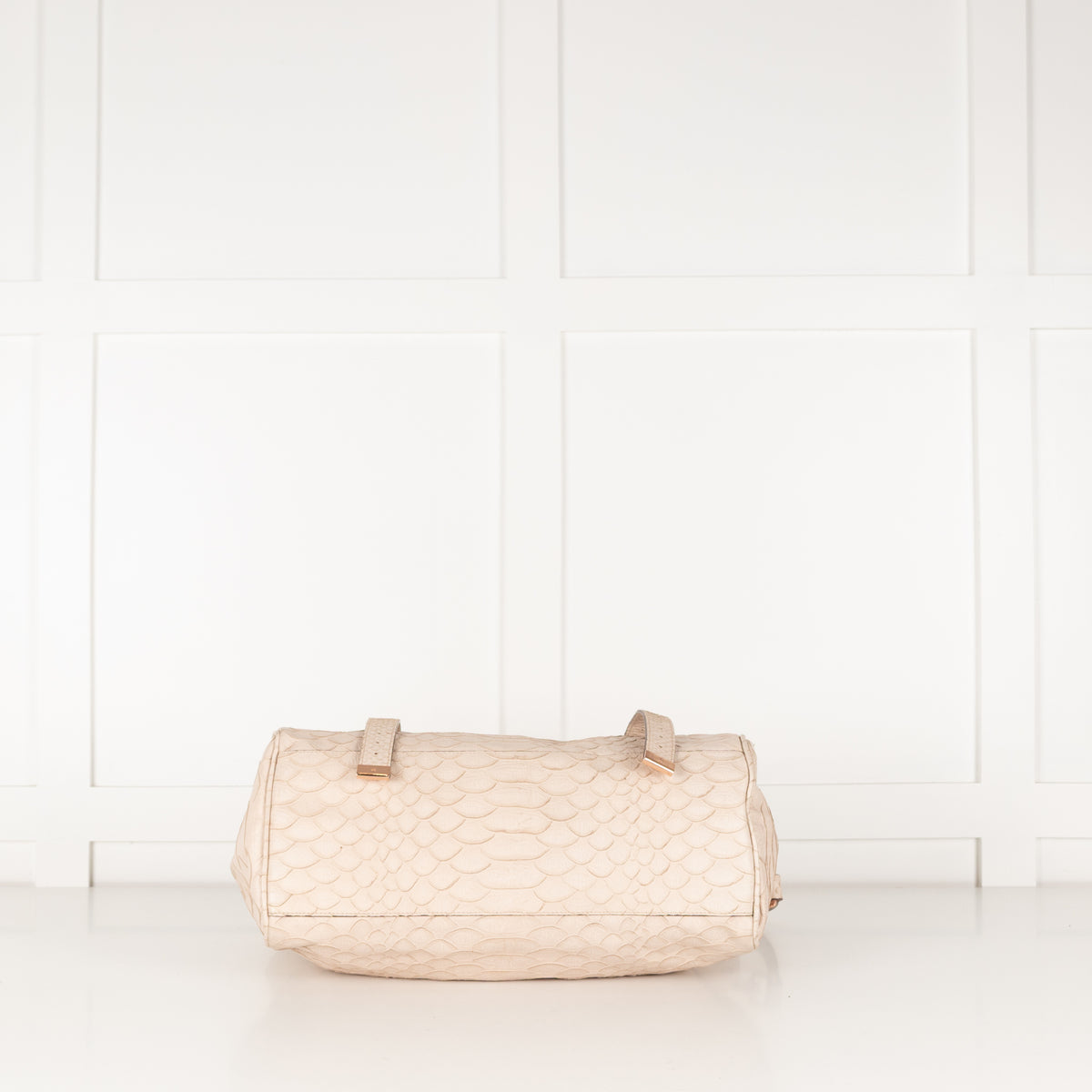 Mulberry Cream Croc Effect Alexa Bag with Rose Gold Hardware