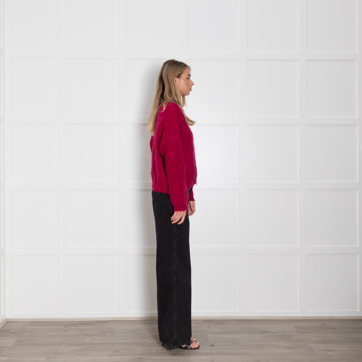 The Petits Hauts Magenta Mohair Sweater
