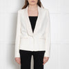 IRO White Tuxedo Jacket With Faux Leather Collar