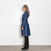 Baum und Pferdgarten Blue Gloss Quilted Long Coat
