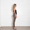 Divine Cashmere Taupe Leather Trousers