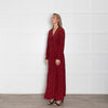 Zadig & Voltaire Black Red Floral Maxi Dress