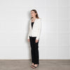 IRO White Tuxedo Jacket With Faux Leather Collar