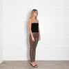 Divine Cashmere Taupe Leather Trousers