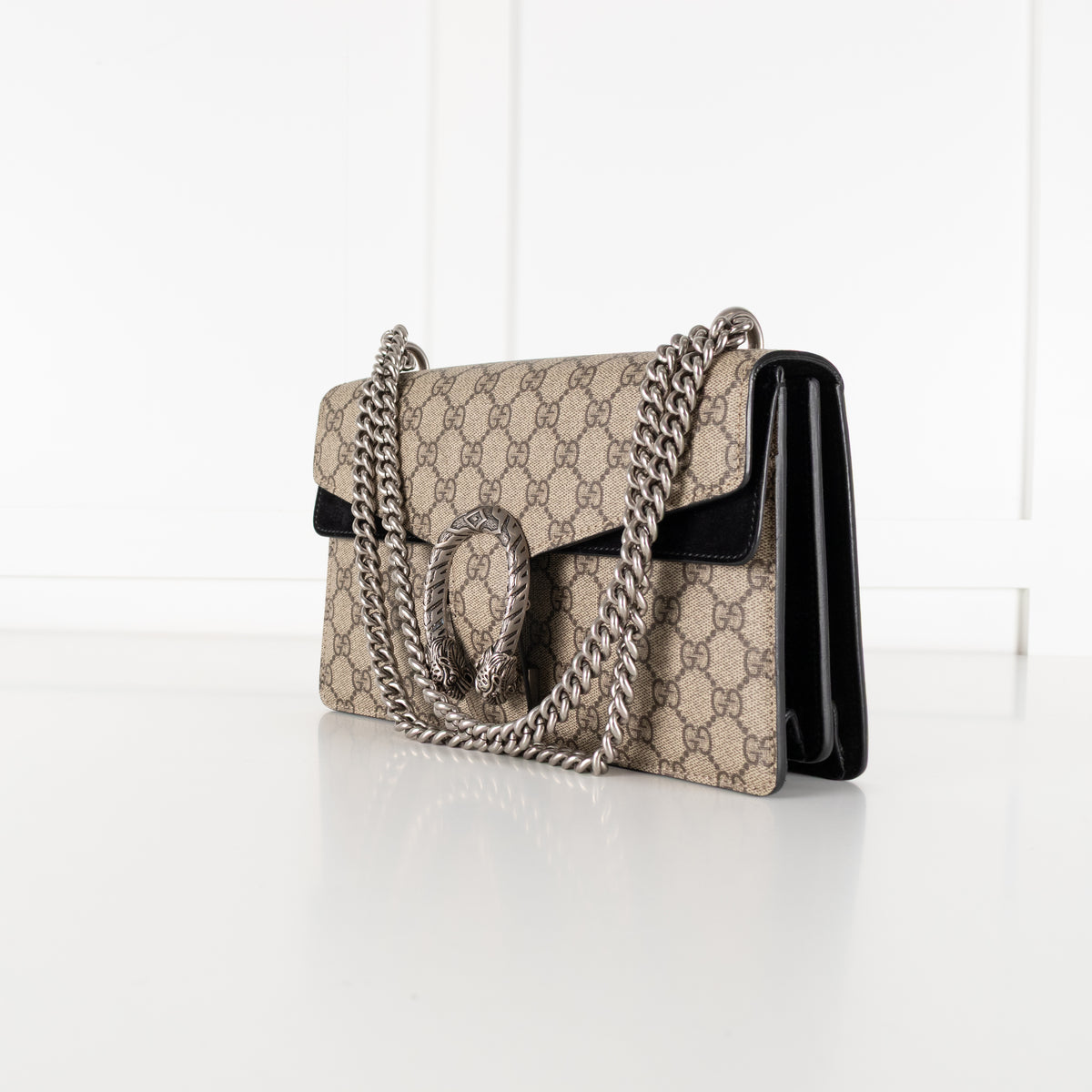Gucci Small Monogram Dionysus with Black Suede
