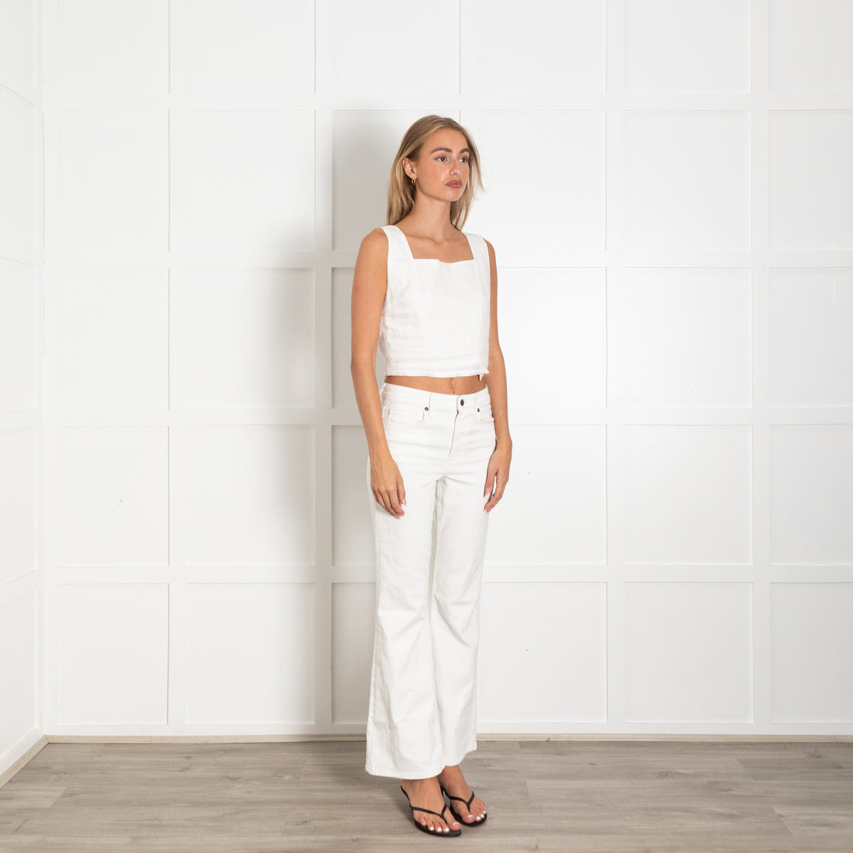 Sancia White Linen Fidelia Top