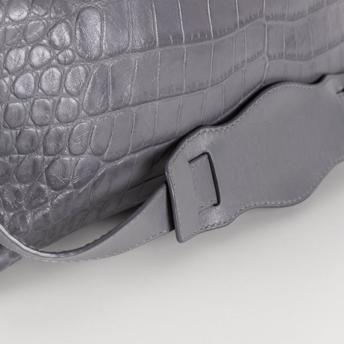 Balenciaga Grey Embossed Neo Classic City Bag