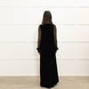Me + Em Black Velvet Lace Sleeve Maxi Dress
