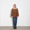 Velvet Brown Faux Sheepskin Long Jacket