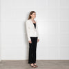 IRO White Tuxedo Jacket With Faux Leather Collar