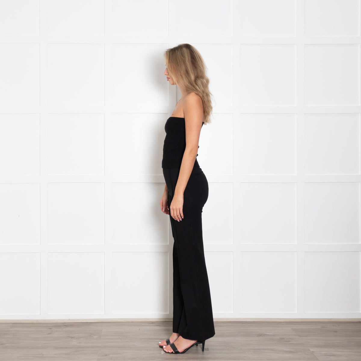 Spanx Black Trousers With Front Seam