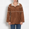 Velvet Brown Faux Sheepskin Long Jacket