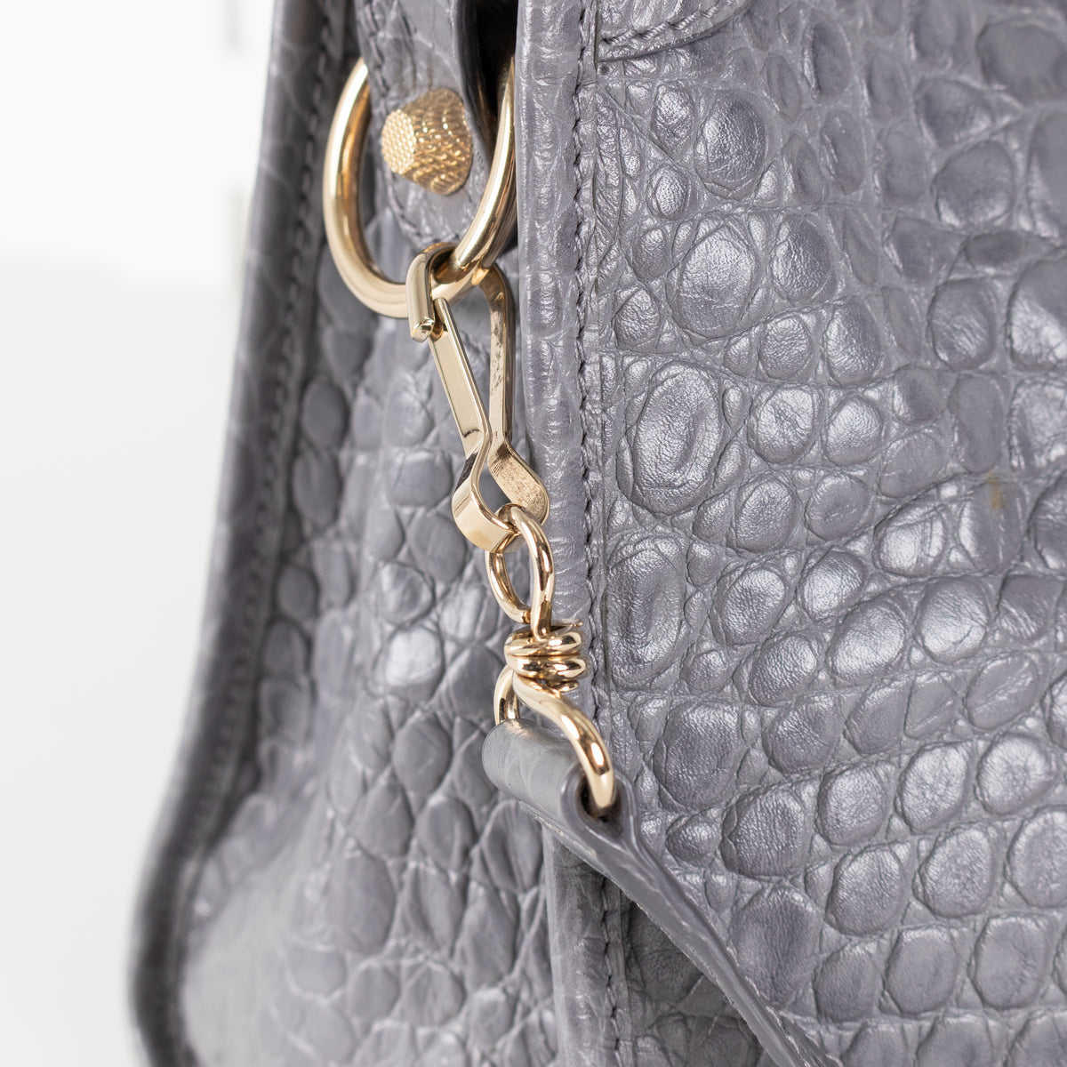 Balenciaga Grey Embossed Neo Classic City Bag