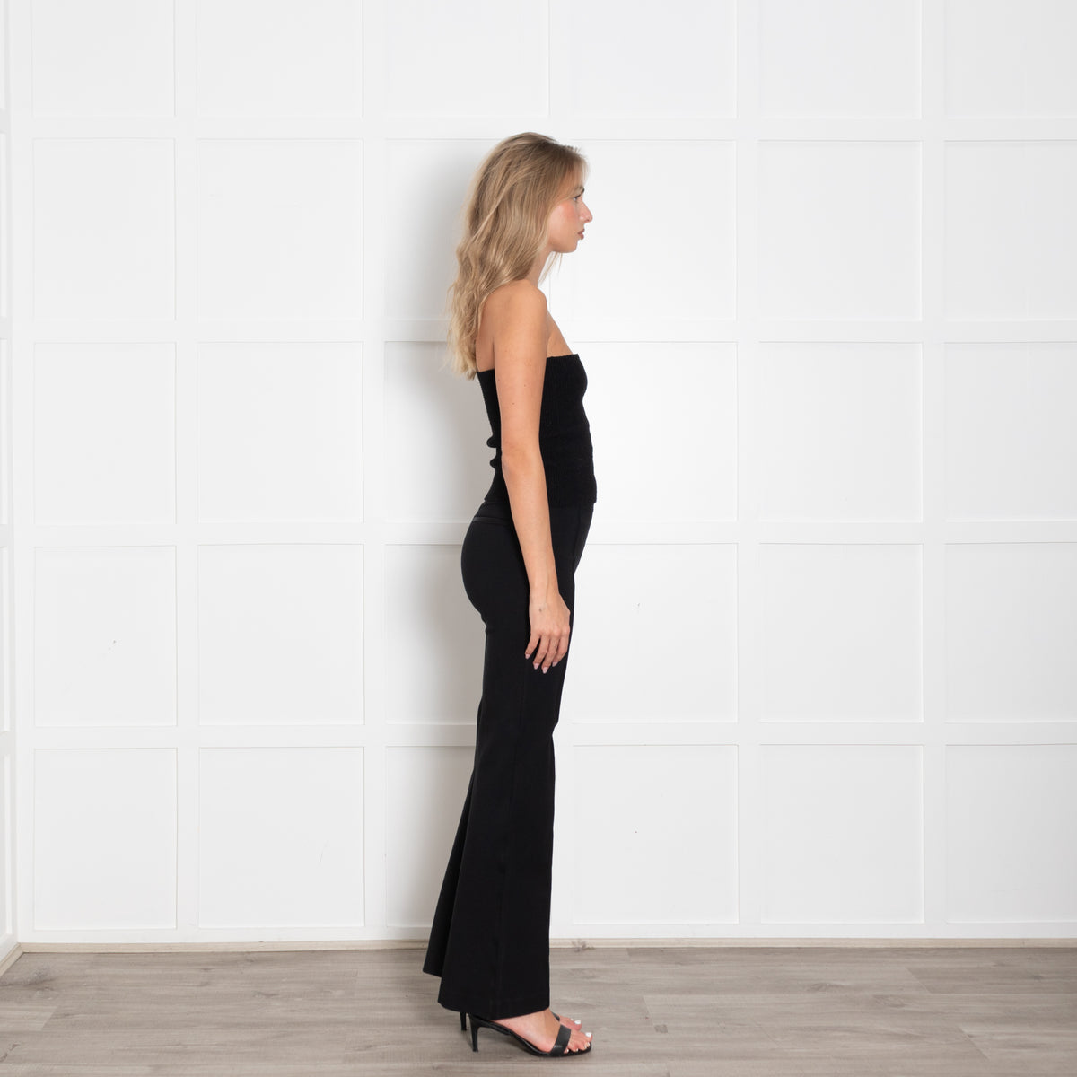Spanx Black Trousers With Front Seam