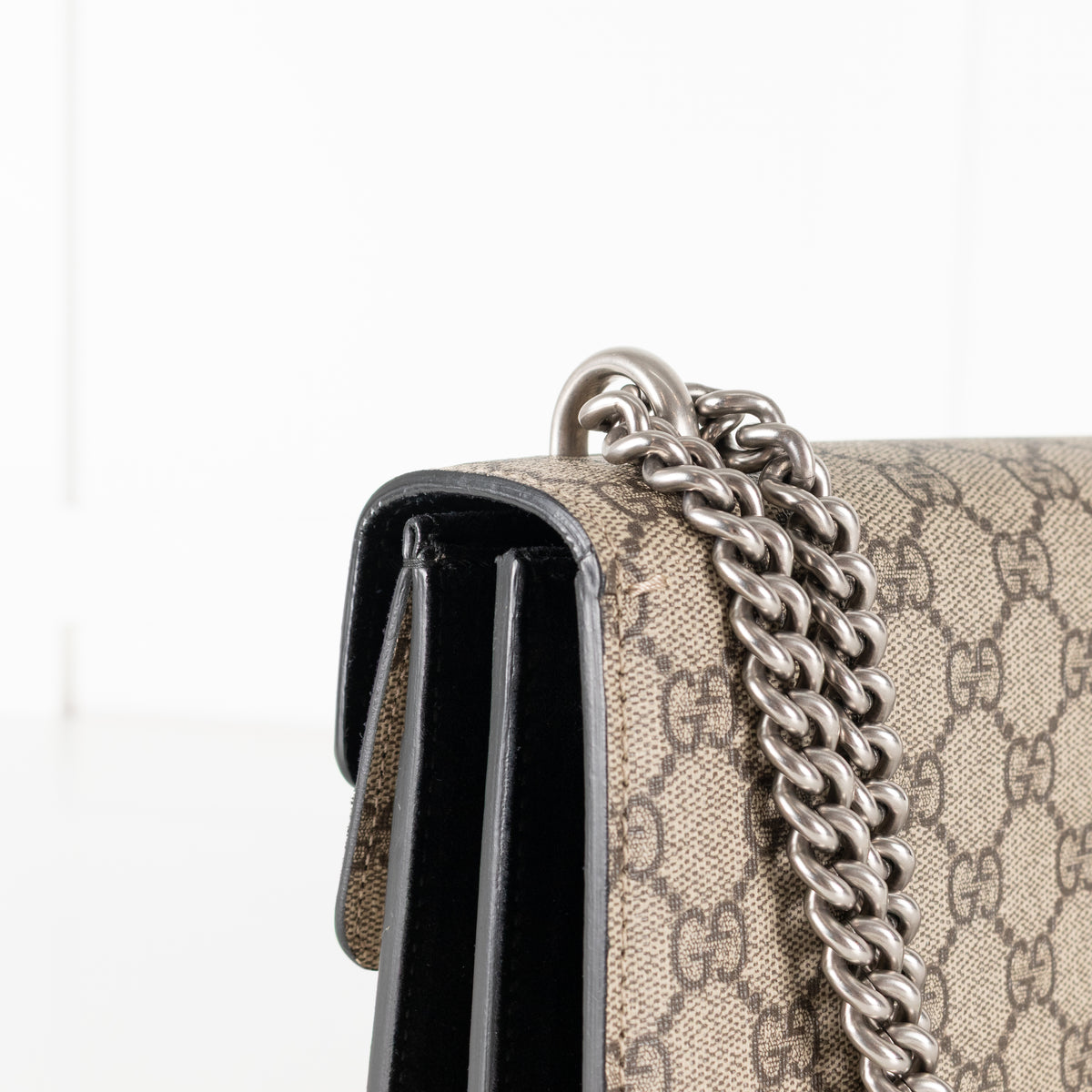 Gucci Small Monogram Dionysus with Black Suede