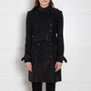 Burberry Black Textured Millitary Style Coat