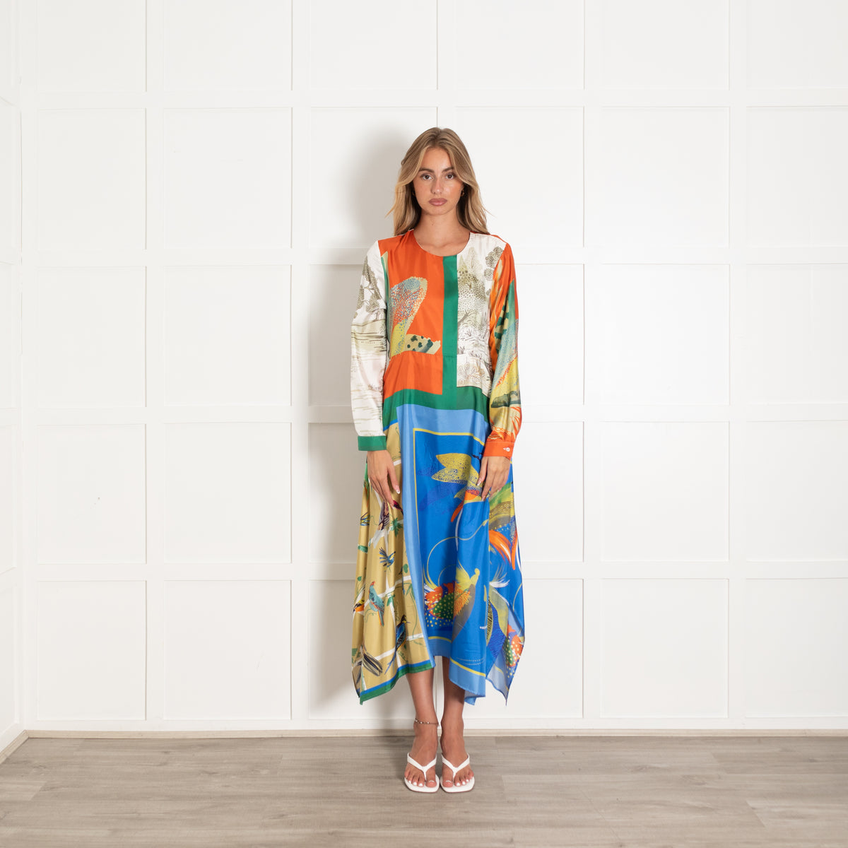 Weekend Max Mara Multicolour Abil Silk Midi Dress